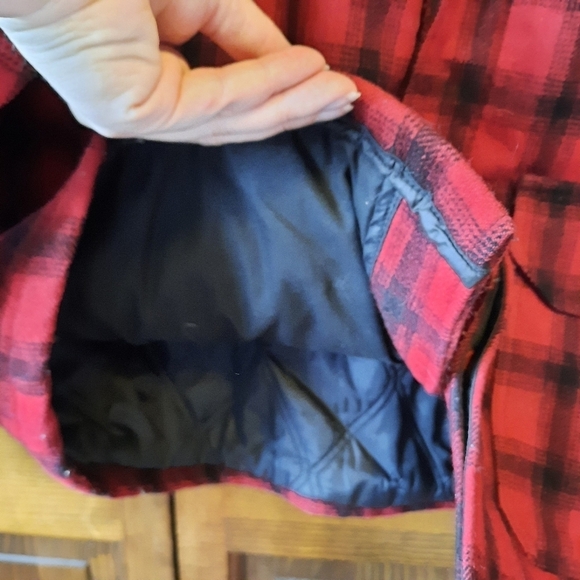Vintage 1980s Woolrich Classic wool red buffalo check plaid winter coat jacket - Picture 9 of 15